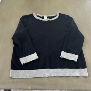 Talbots navy sweater quarter inch sleeves